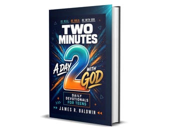 Daily Devotionals for Teens, Two Minutes a Day with God: Two Minutes a Day with God, 365 Daily Devotions, Bible verse, Hardcover, Signed