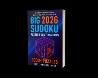 Big 8.5x11 in Sudoku Puzzles for Adults | Easy to Hard 2026 | 1000+ Puzzles Paperback