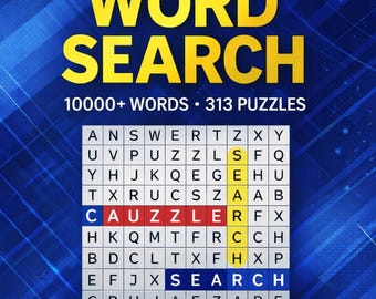 BIG 10000+ Large Print - Relaxing 313 Word Search Puzzles for Everyone - Third Edition - Downloadable