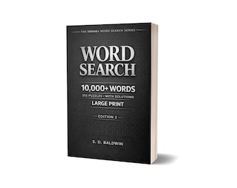 Large Print Word Search Puzzle Book for Adults: 313 Relaxing Puzzles, Second Edition