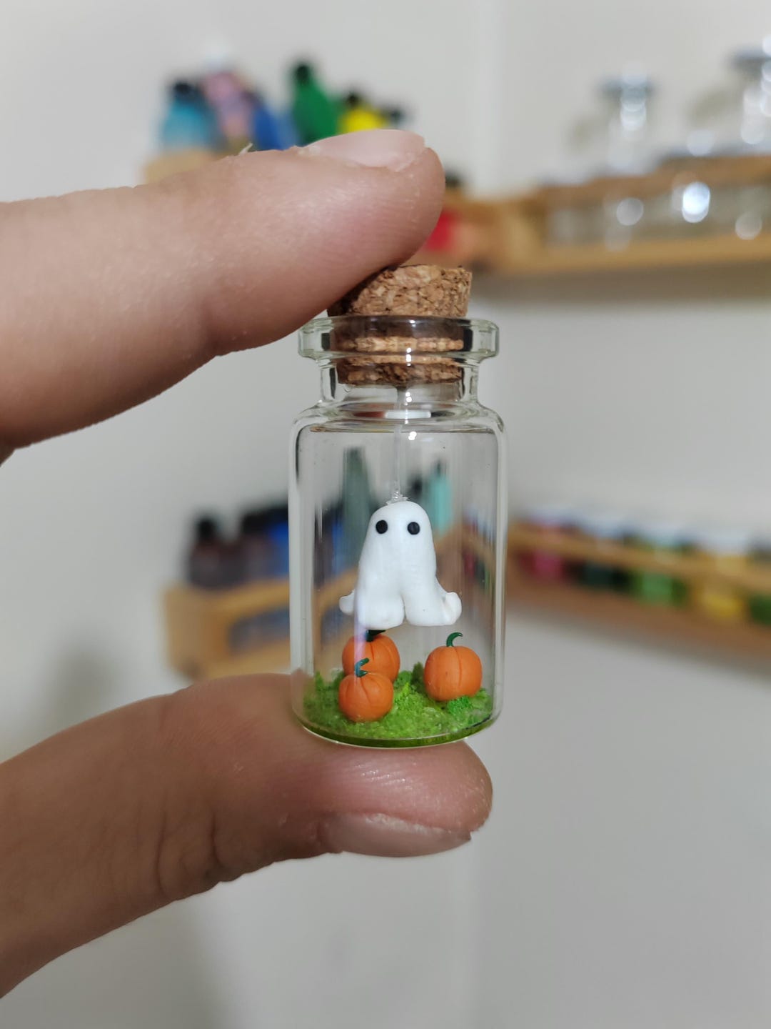 Cute Ghost Miniature Diorama Miniature Bottles Miniature Figure Etsy Il 1080xN.6237956620 Nzc4