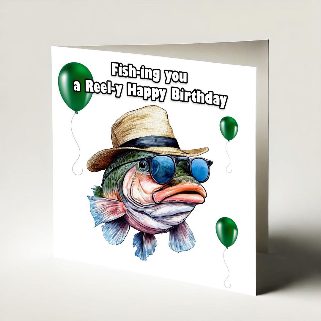 Funny Fishing Birthday Card for Him - Etsy Canada