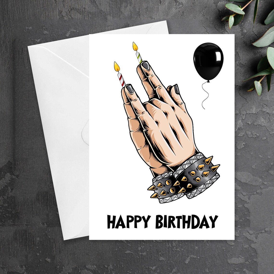 Rock Heavy Metal Birthday Card - Male Female Men Ladies Teenager Boy ...