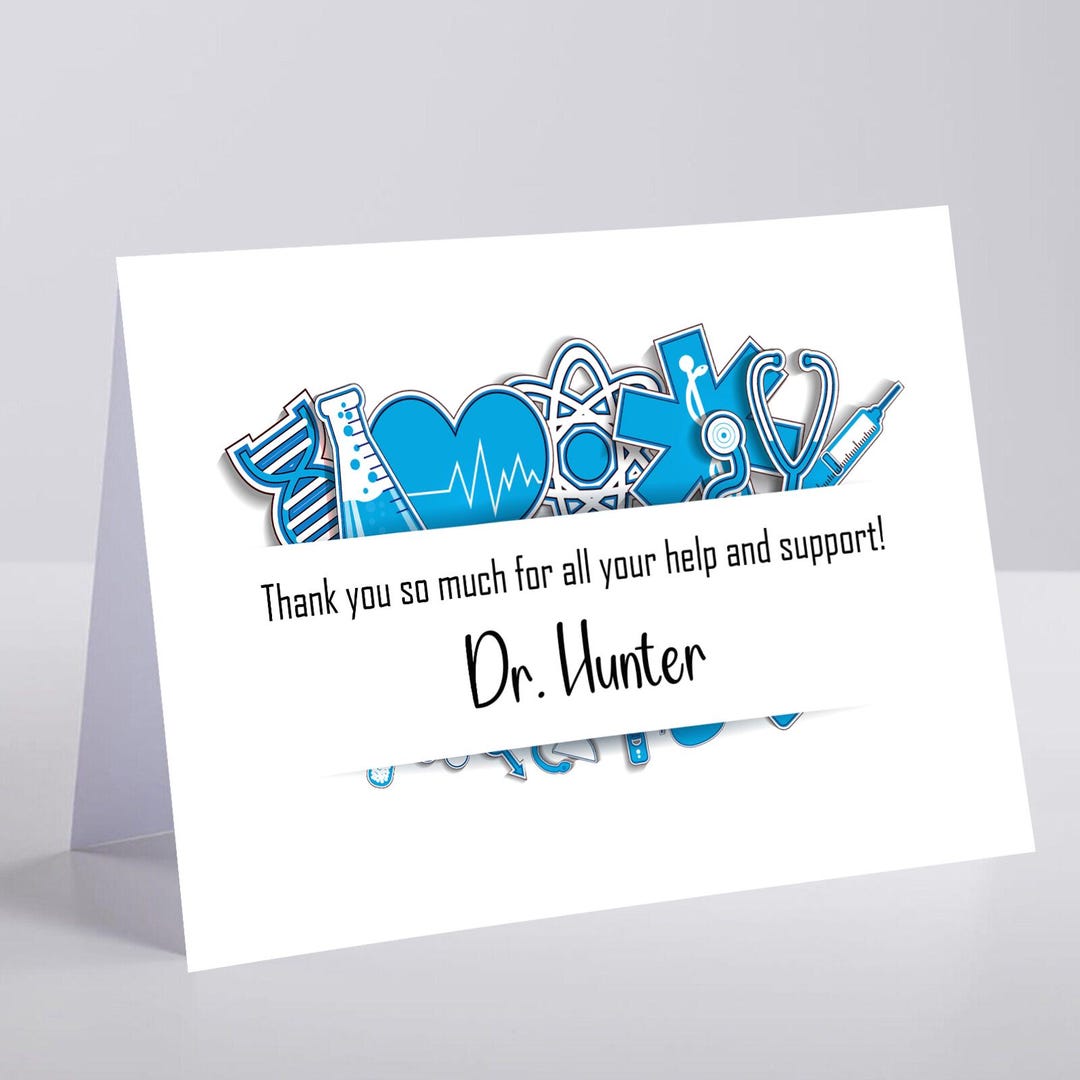 Personalized Thank You Doctor Card: Medical Staff Appreciation - Etsy