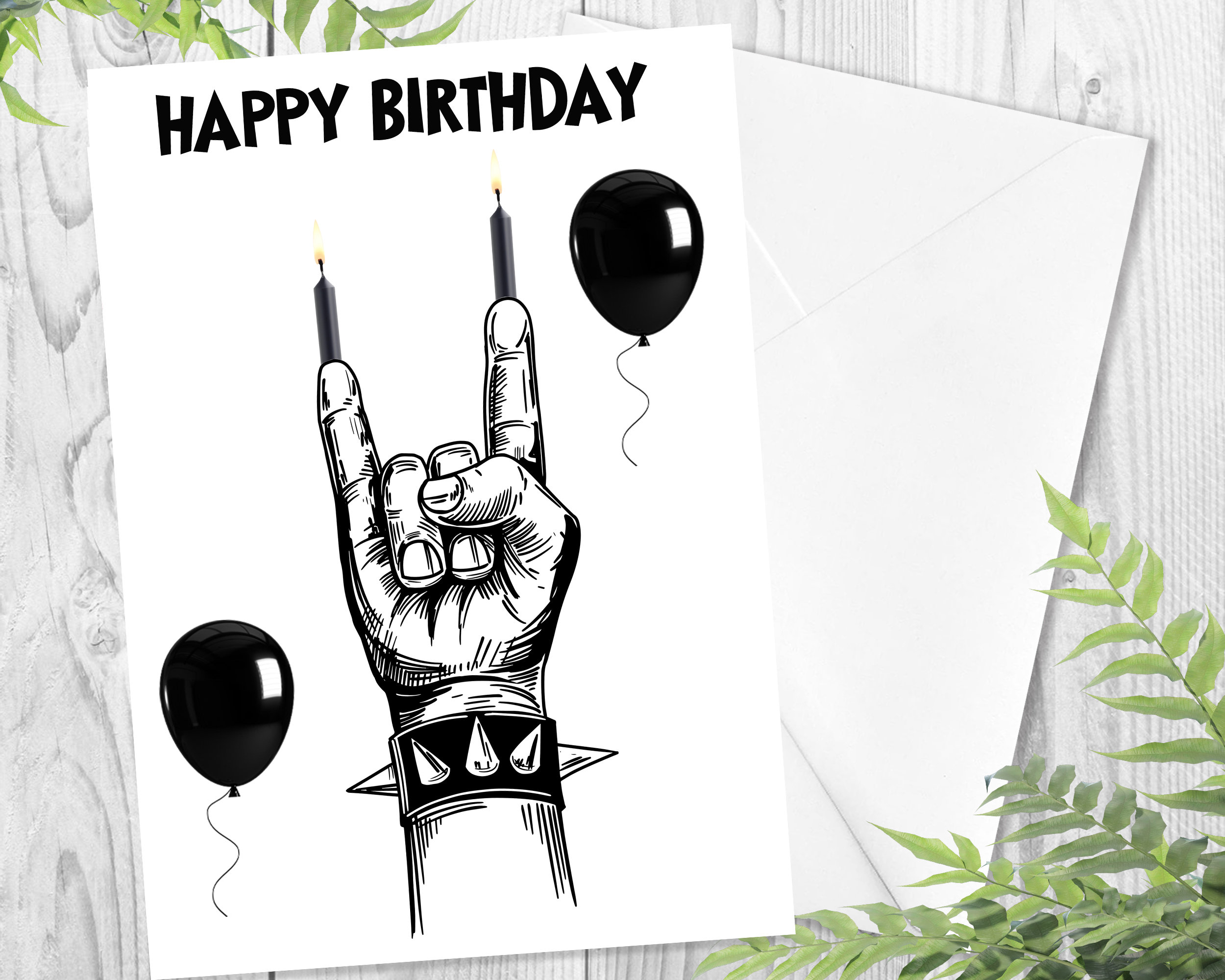 Carte D'anniversaire Tête De Mort Flamboyante – Carte De Vœux Motard Rock Metal 145 X 145 Mm