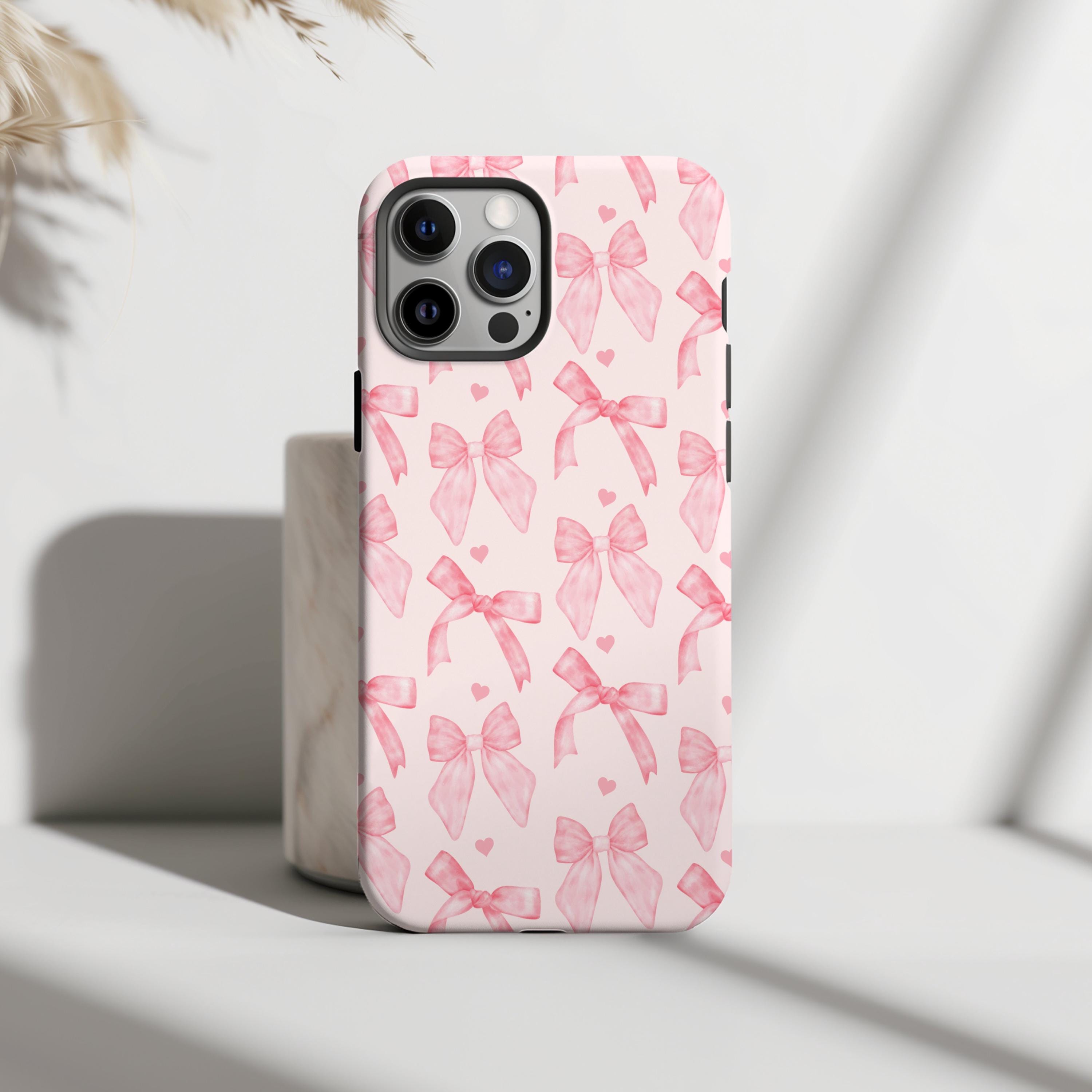 Bows Hearts MagSafe Phone Case Pink Ribbon Coquette Aesthetic Girly Cute Protective For iPhone 16 15 Plus 14 Pro Max 12 13 Mini MagSafe