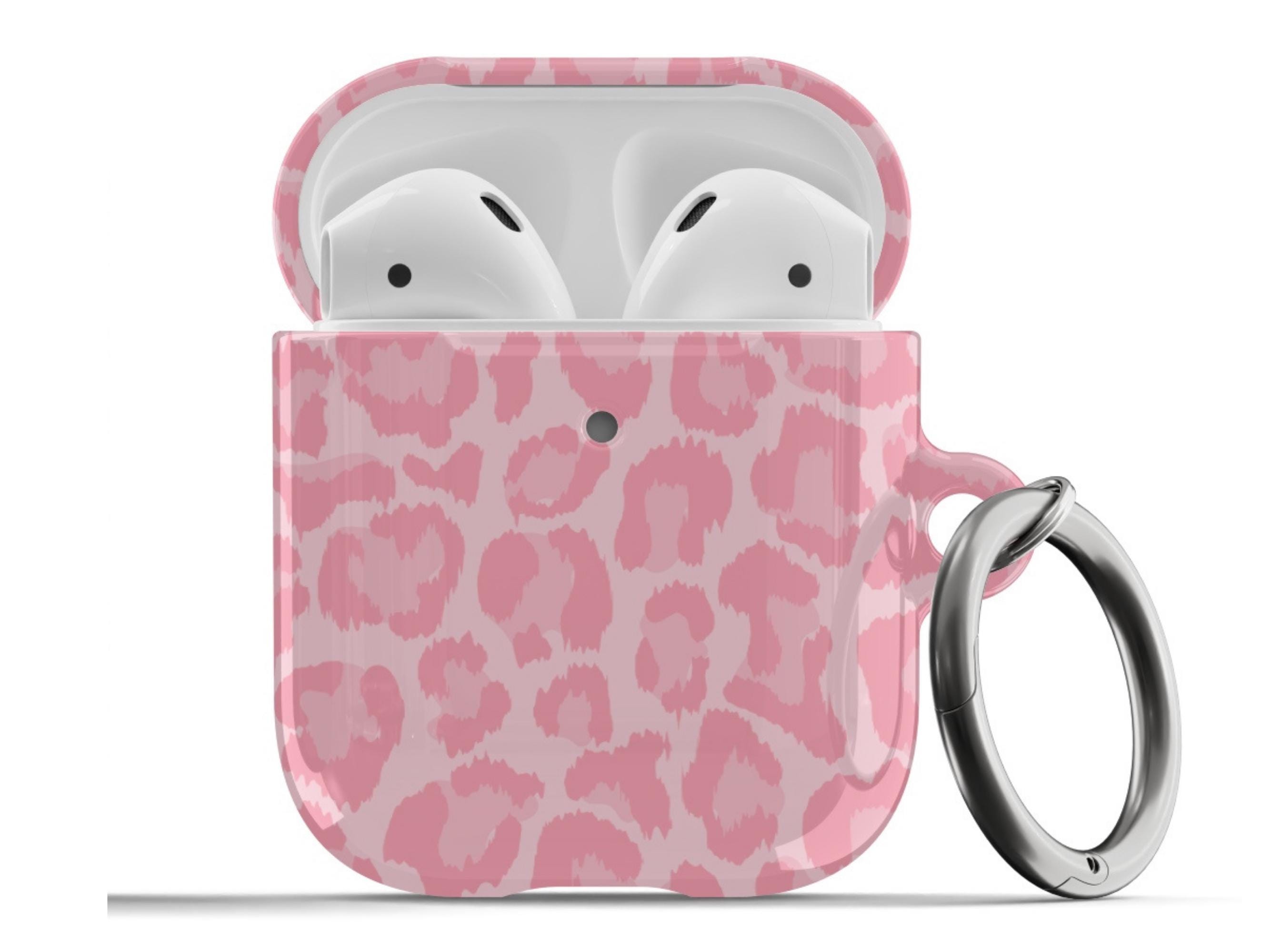 Preppy Pink Leopard Airpods Case Cheetah for Airpods 1st 2nd