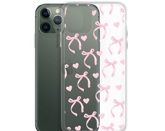 CYRILL Spigen UltraSheer Mag P2M Progettazione stampato Custodia Compatible con iPhone 16 Pro TPU, PC | (Pink) - Bows on Bows