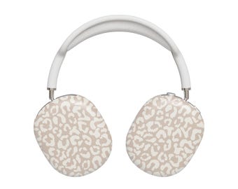 ブラウン ベージュ ヒョウ柄 AirPods Max ケース プレッピー チーター ヘッドホン ハードプラスチックカバー キュート 美的 ガーリー トレンディ 保護ケース