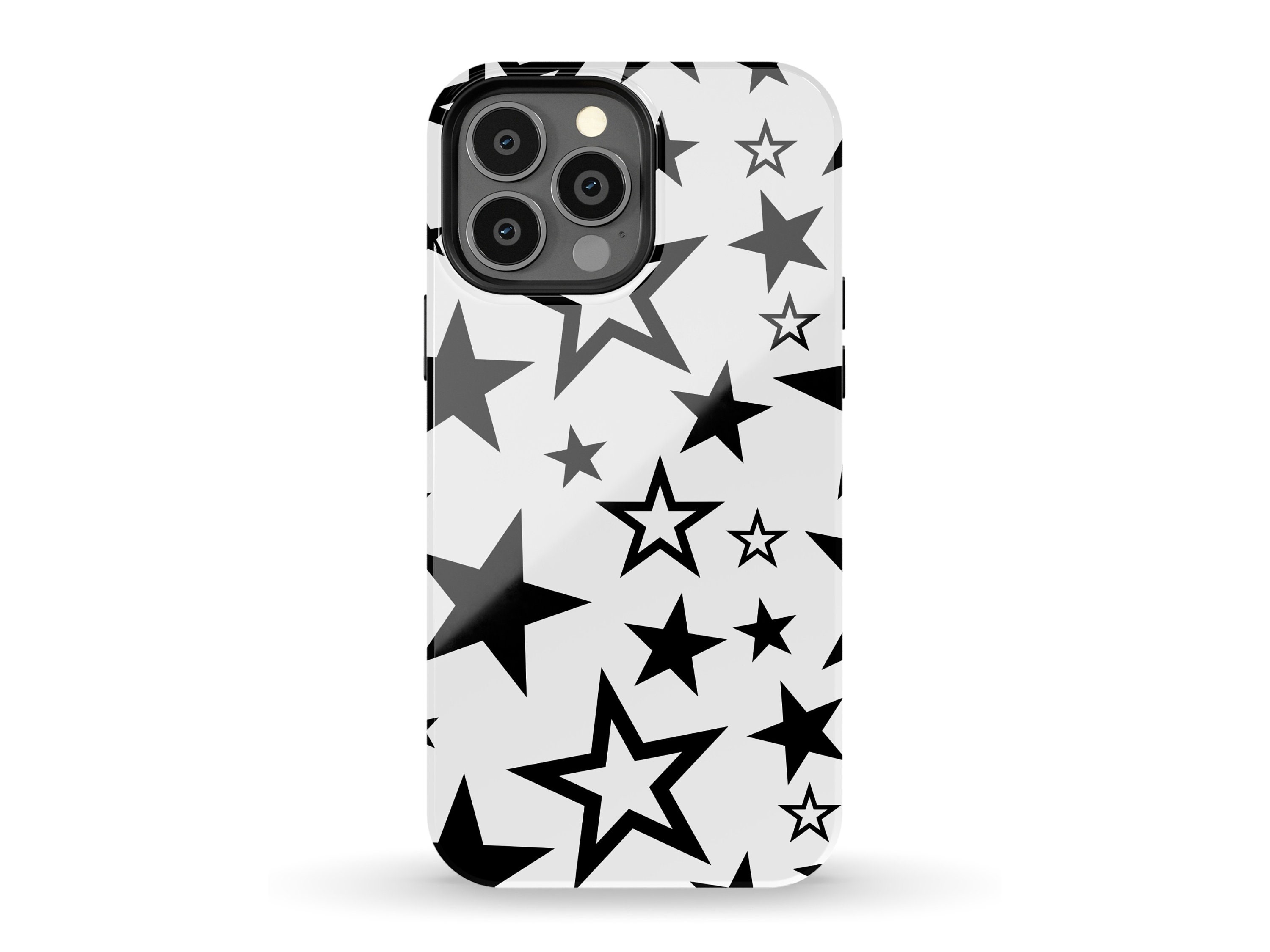 デザイナーズ　ハンドメイド　スマホケース　iPhone Y2K Y2K Stars Magsafe Phone Case Black White Trendy Cute Aesthetic