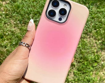 Aura Pink Yellow Gradient Phone Case Y2K Cute Trendy Aesthetic Cover For iPhone 17 Air 16 15 Plus 14 Pro Max 12 13 Mini 11 Pro Galaxy S24