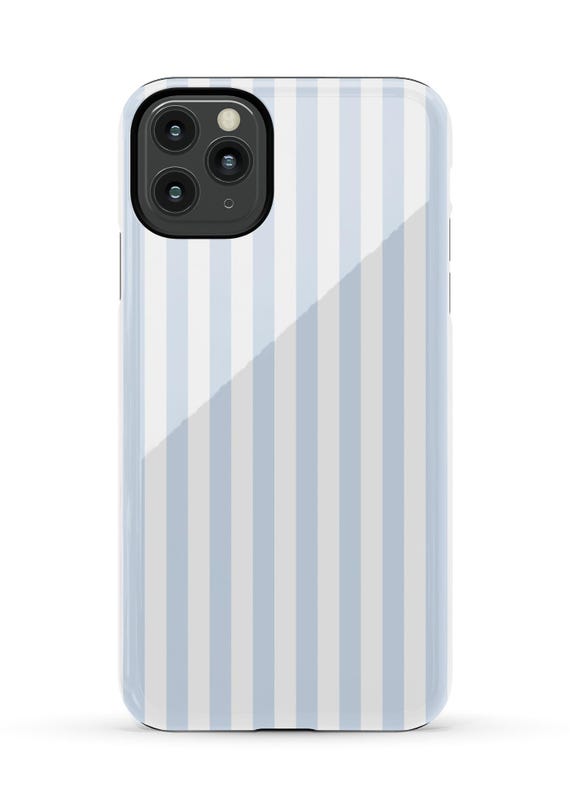Blue Striped Phone Case Pastel Summer Colors Aesthetic Cute Cover for iPhone  16 16e 15 Plus 14 Pro Max 12 13 Mini 11 Galaxy S25 Magsafe - Etsy