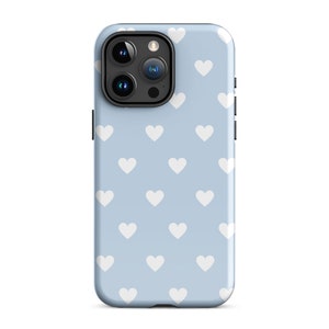 Blue Hearts Phone Case Trendy Aesthetic Cute Protective Cover For iPhone 15 Plus 14 Pro Max 12 13 Mini 11 Pro Galaxy S24 S23 S22