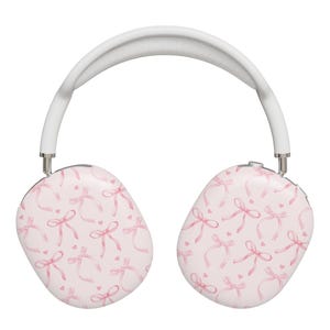 Schleifen kokett Pink AirPods Max Fall Kopfhörer Hartplastik Abdeckungen Band Trendy Preppy Herzen Ästhetik niedlich Girly Schutzhülle