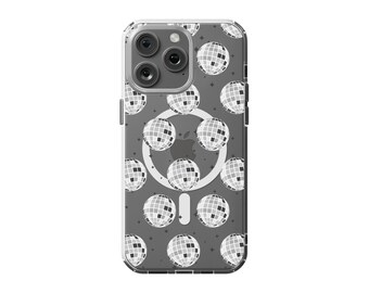 Disco Balls Clear MagSafe Phone Case For iPhone 15 Plus 14 Pro Max 12 13 Mini Cute Aesthetic Protective Cover MagSafe Magnet