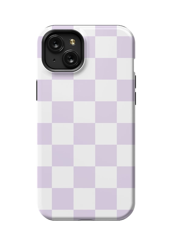Purple Checkered Phone Case Protective Cute Preppy Pastel Cover for iPhone  15 Plus 14 Pro Max 12 13 Mini 11 Pro Galaxy S24 S23 S22 - Etsy