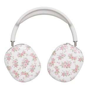 Coquette Roses AirPods Max Case Headphone Hard Plastic Pink Covers Floral Cute Vintage Aesthetic Girly Trendy Preppy Protective Case