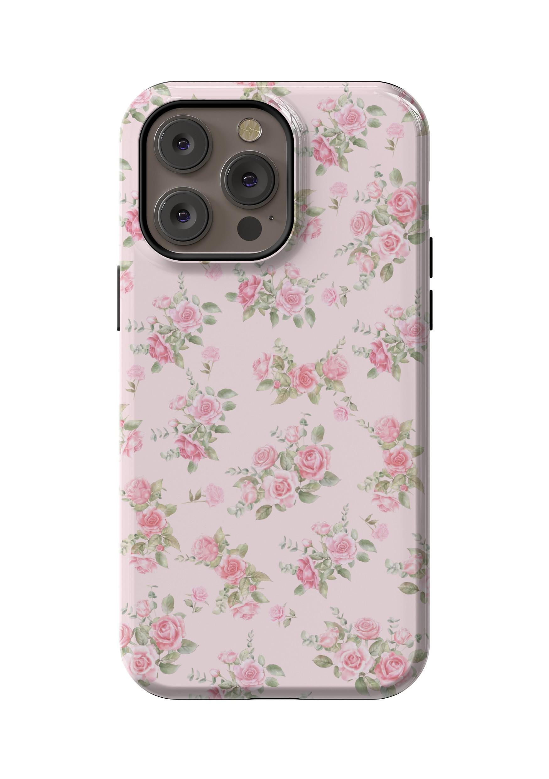 Pink Vintage Roses Phone Case Coquette Floral Cute Girly Trendy