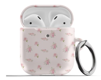 Kokette Rosa Vintage Rosen AirPods Hülle Für Airpods 1.2.Generation, Airpods Pro Trendy Ästhetische niedliche Girly Retro Schutzhülle