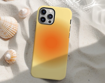 Orange Aura Gradient Phone Case Y2K Cute Trendy Aesthetic Cover For iPhone 15 Plus 14 Pro Max 12 13 Mini 11 Pro Galaxy S24 S23 S22