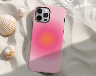 Pink Orange Aura Gradient MagSafe Phone Case Y2K Cute Trendy Aesthetic Cover For iPhone 16 15 Plus 14 Pro Max 12 13 Mini MagSafe Magnet
