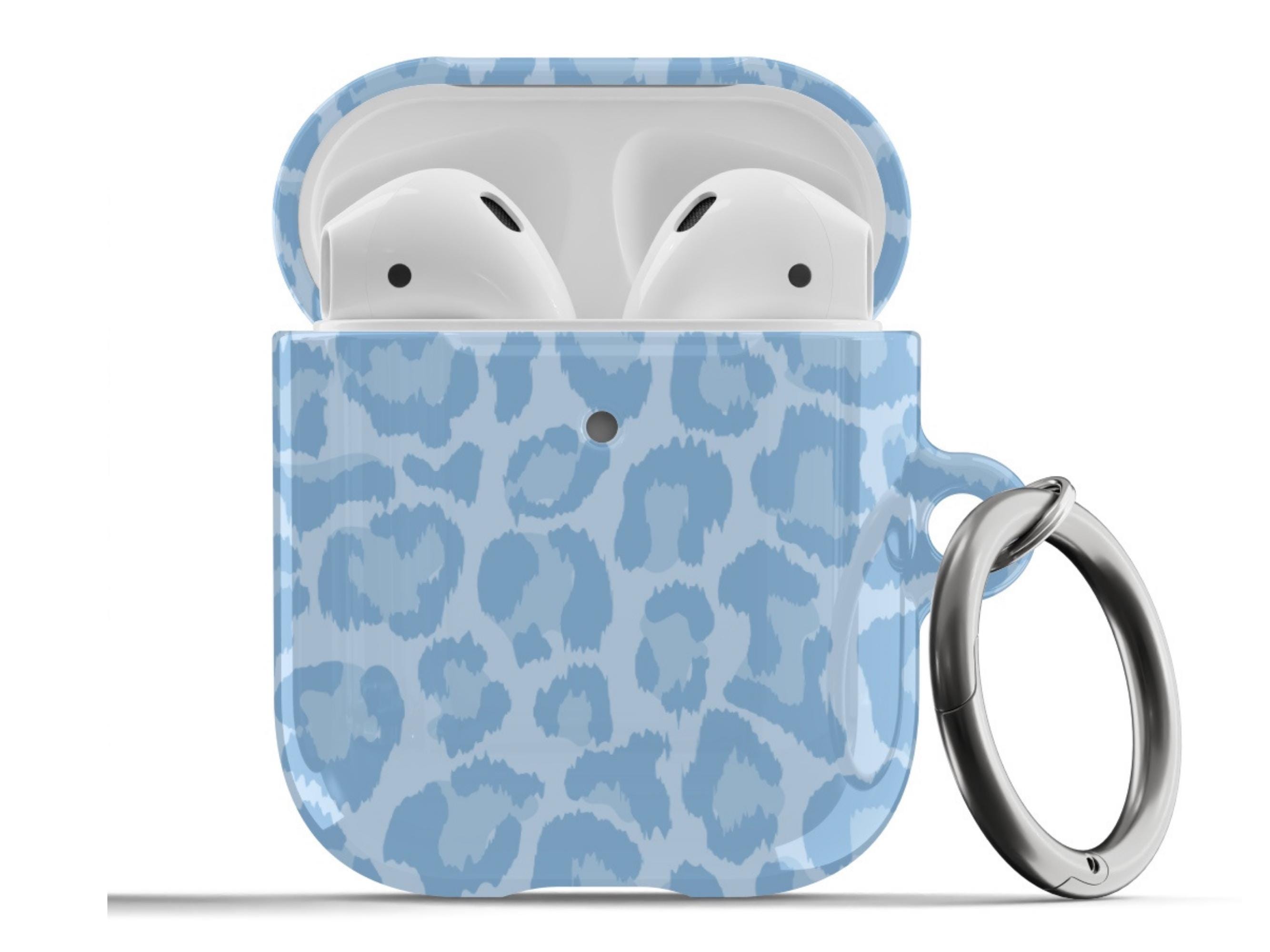 Blue Leopard Airpods Case Cheetah Preppy for Airpods 1st 2nd