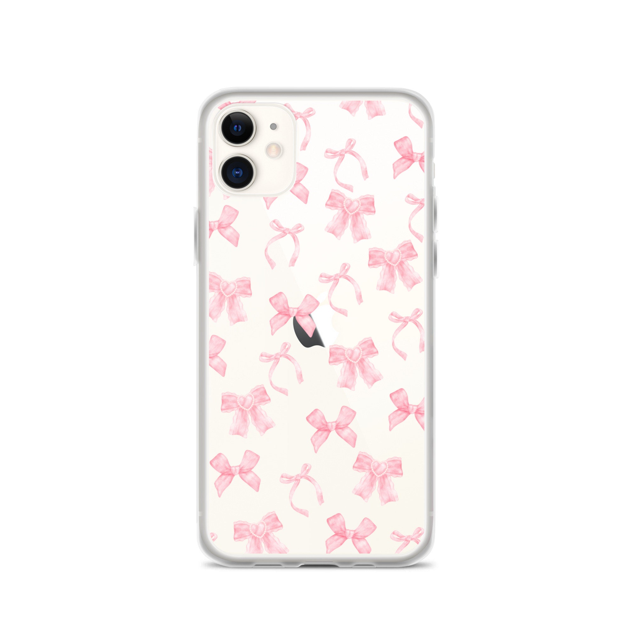 Iphone 14 Case Cute 2-Pack Cute Bow IPhone Case For SE 2022/SE 2020/8/7   Pink Ribbon Design, Clear & Protective Pink Ribbon Phone Cover