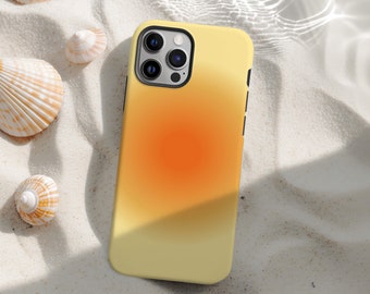 Orange Aura Gradient MagSafe Phone Case Y2K Cute Trendy Aesthetic Cover For iPhone 15 Plus 14 Pro Max 12 13 Mini MagSafe Magnet
