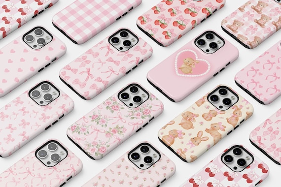 MagSafe Coquette Phone Cases Protective For iPhone 17 16 15 Plus 14 Pro Max 12 13 Mini Bows Pink Girly Cute Trendy Aesthetic MagSafe Magnet