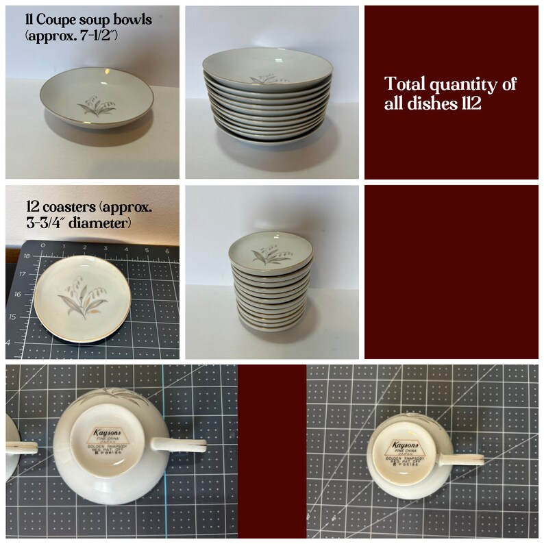 1961 Vintage Kaysons, Golden Rhapsody Dishes and Accessories, Used ...