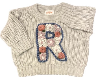 Name Initial Sweater for Baby/Kids