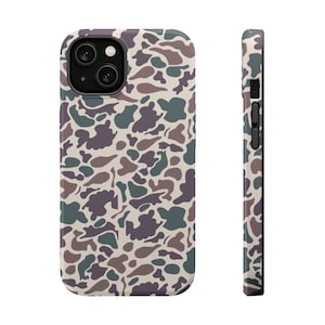 Vintage Duck Camo, iPhone Case, MagSafe Tough Case, Gift for hunter, gift for outdoorsman