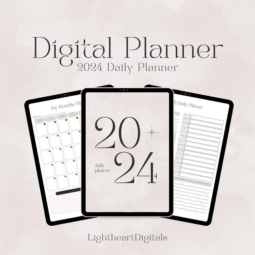 2024 Digital Planner Weekly & Daily Undated Goodnotes, Notability Habit