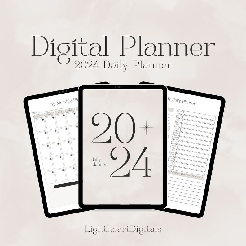 2024 Digital Planner Weekly & Daily Undated Goodnotes, Notability Habit