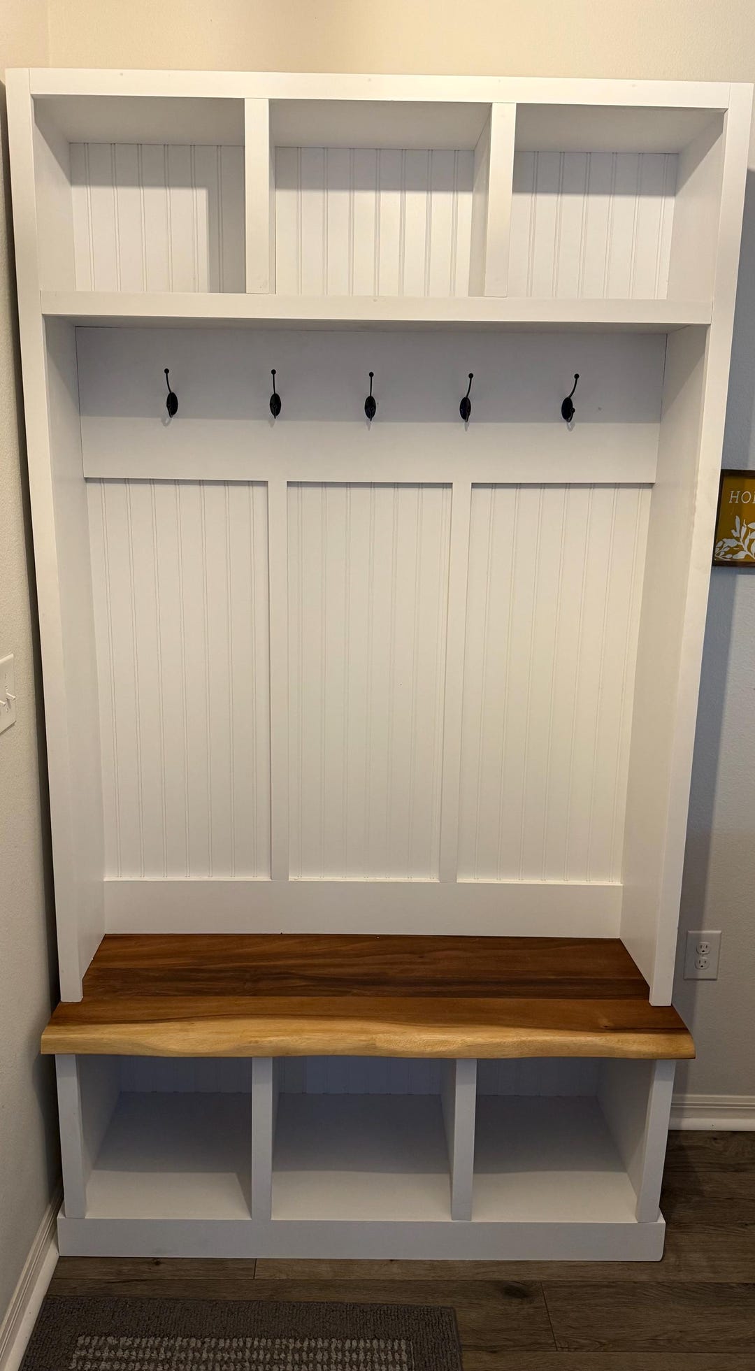 The Regency | Custom Handmade Hall Tree With Bench & Storage | Entryway ...