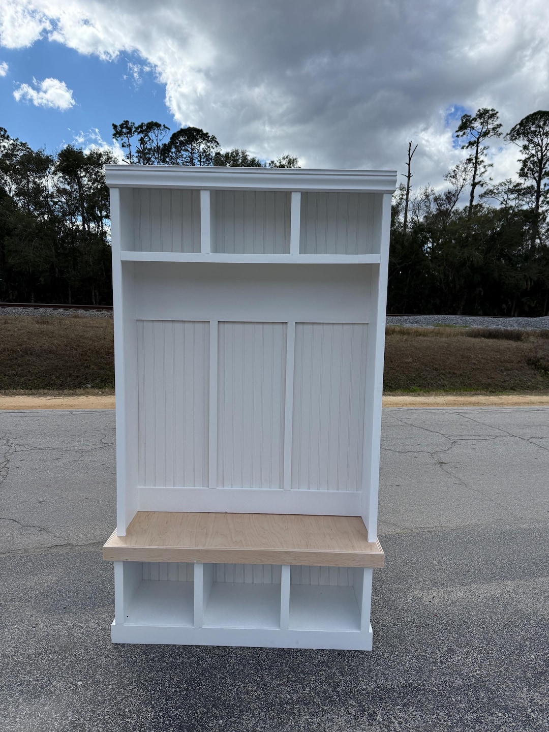The Regency | Custom Handmade Hall Tree With Bench & Storagew ...