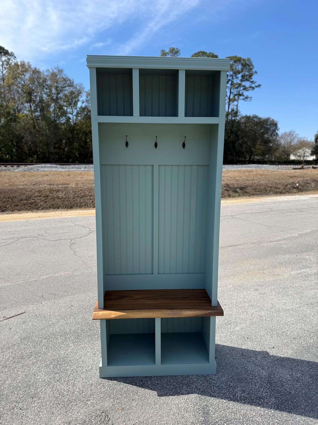 The Regency | Custom Handmade Hall Tree With Bench & Storagew ...