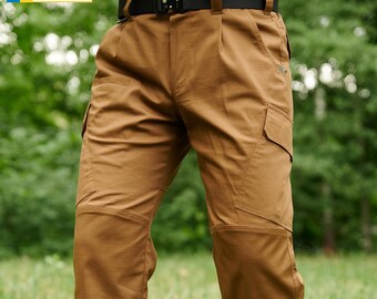 Made-to-measure Coyote Cargo Pants: Urban Combat Style, Custom Fit