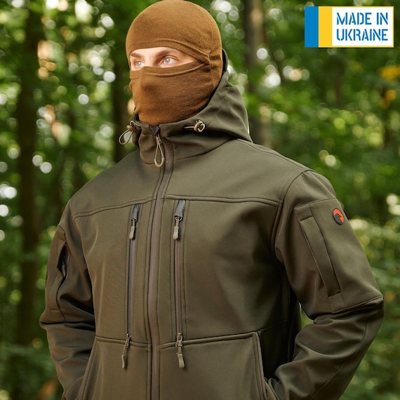 Made-to-measure Tactical jacket outdoor windproof softshell olive green | we will sew this for YOU!