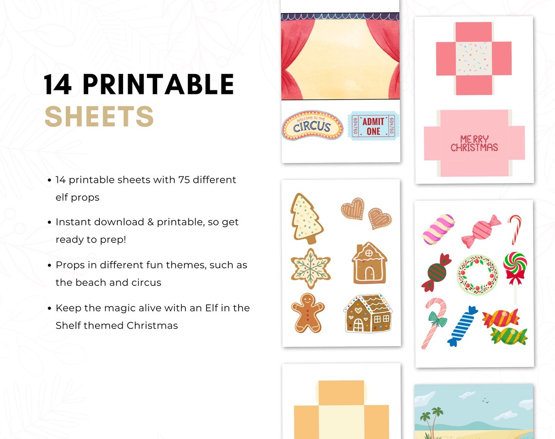 Christmas Elf Prop Kit Printable | Crafting Props Elves Ideas ...