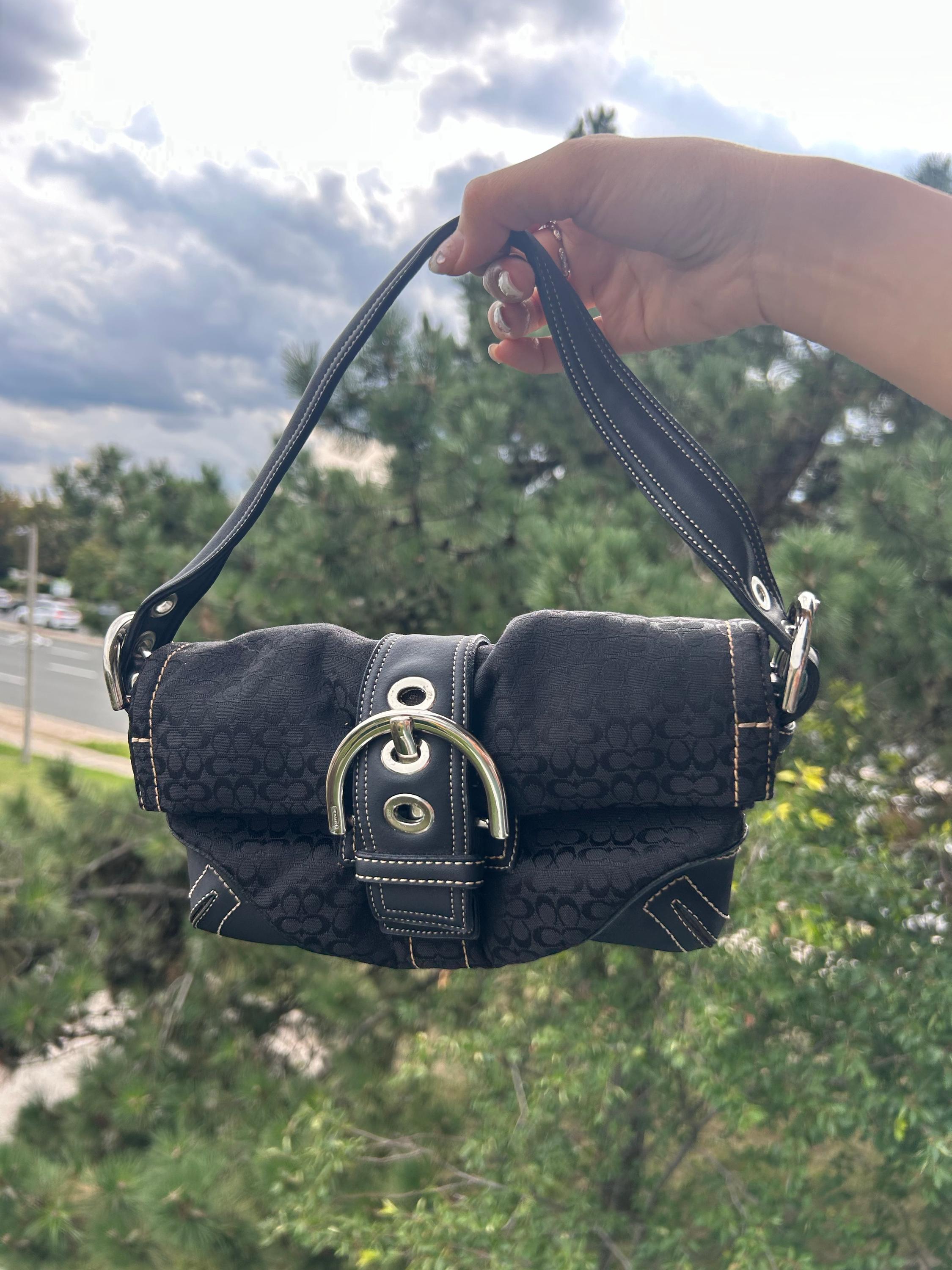 Coach Black Signature Shoulder Bag - Etsy