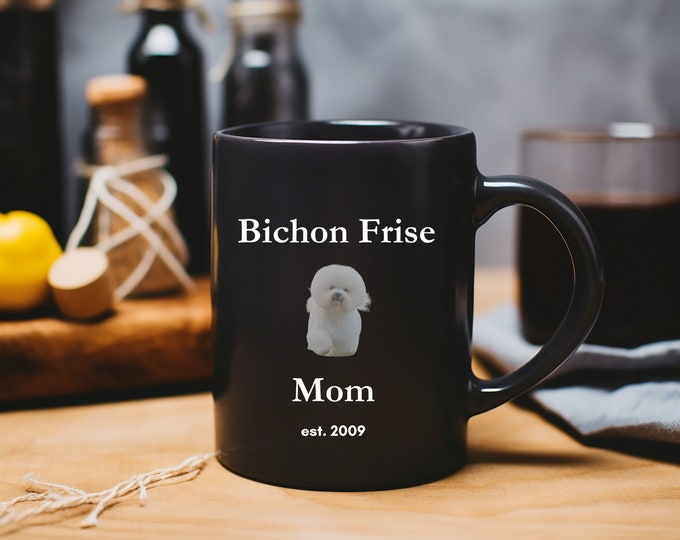 Bichon Frise Mom 11oz Black Mug