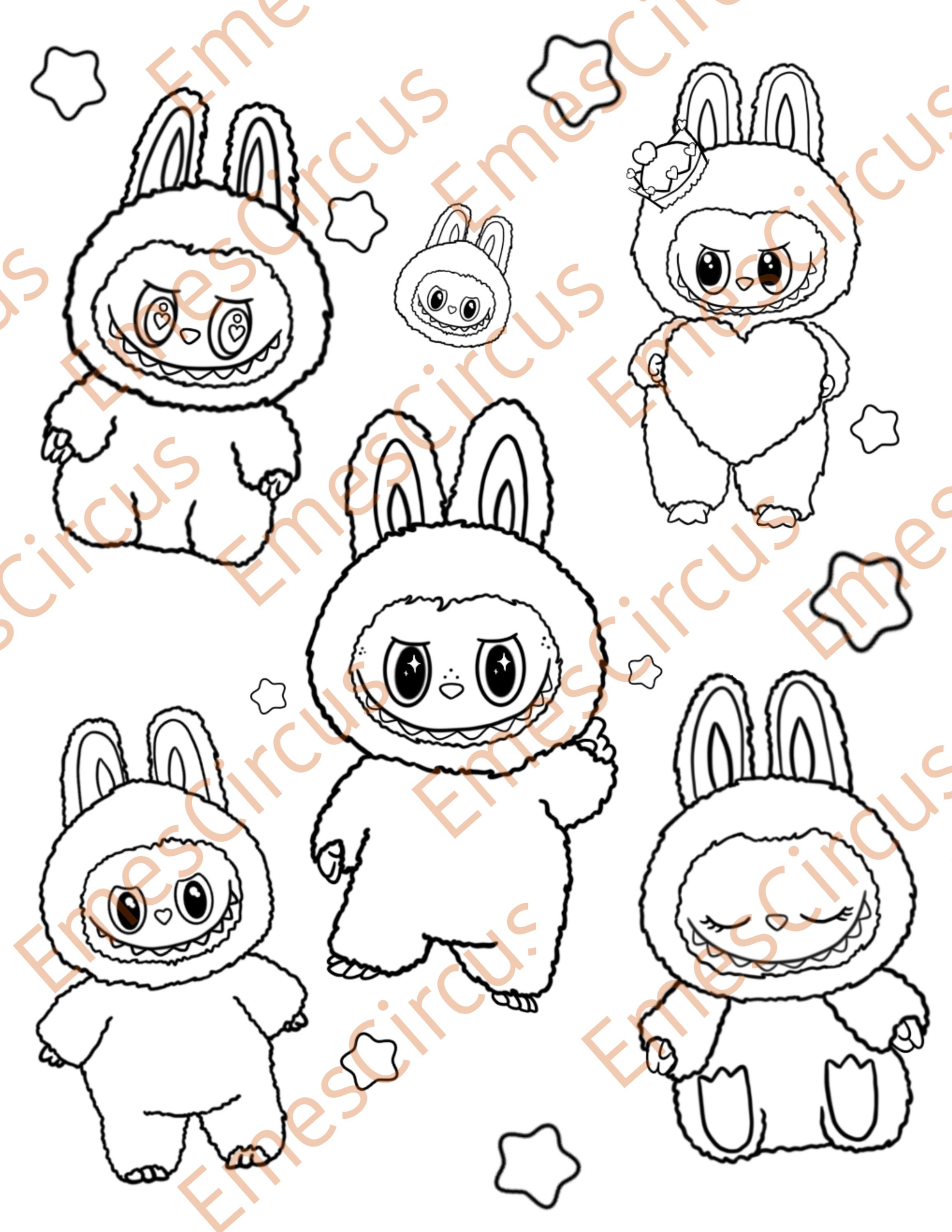 Labubu Coloring Page Labubu The Monsters Popmart Labubu Coloring Labubu Coloring Page Labubu The Monsters Popmart Labubu Coloring