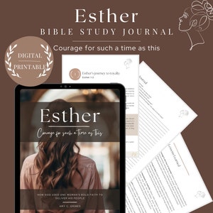 Esther Bible Study for Women Digital and Printable Scripture for Courage and Confidence Instant Download PDF Devotional