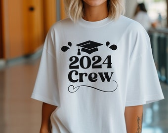 2024 Graduation Group Shirt, Class of 2024, College Graduation Tee, High School Grad Crew Tshirt, Matching Senior Shirts, Grad Party Squad