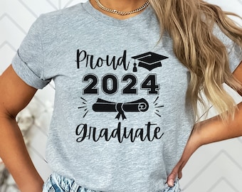 2024 Graduation Group Shirt, Proud Graduate, Class of 2024, College Graduation Tee, High School Grad Crew Tshirt, Matching Senior Shirts