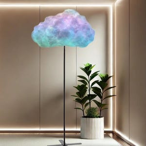 Thunder Cloud LED Floor Lamp: Sound Reactive Color Changing Ambient Light