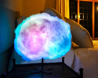 Handmade LED Thunder Cloud Lamp: Sound-Reactive Color Changing USB Desk Light
