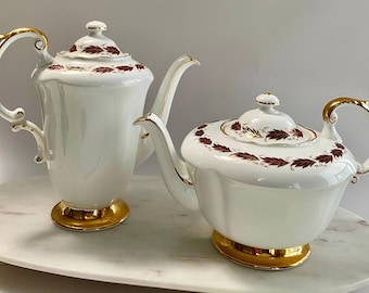 Vintage Paragon Elegance bone china tea pot and coffee pot