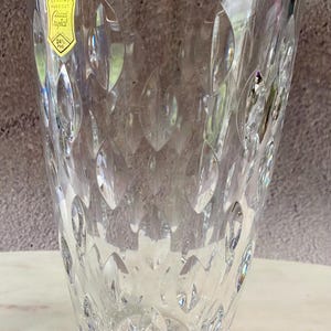 vintage hand cut lead crystal vase made in Poland